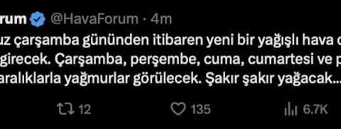 Yeni Yağışlı Hava Dalgası Türkiye'yi Etkisi Altına Alacak