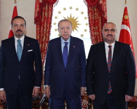 Cumhurbaşkanı Erdoğan Kerkük Valisi Mehmet Seman Ağa'yı kabul etti