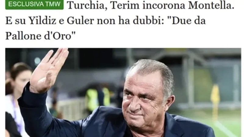 Fatih Terim, Arda Güler ve Kenan Yıldız'ı Ballon d'Or adayı olarak gördüğünü belirtti