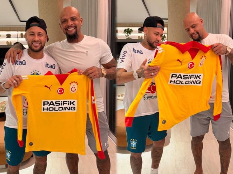 Felipe Melo, Neymar'a Galatasaray Forması Hediye Etti